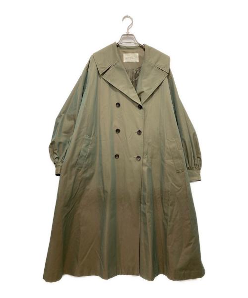 Dessin de mode（デッサンデモード）Dessin de mode (デッサンデモード) ギャザースリーブトレンチコート Dessin de mode カーキ サイズ:2の古着・服飾アイテム