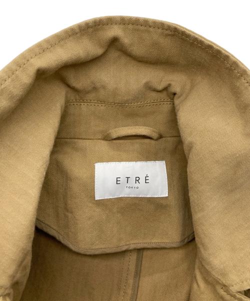 ETRE（エトレ）ETRE (エトレ) ヘリンボーンオーバーサイズコート ベージュ サイズ:Sの古着・服飾アイテム