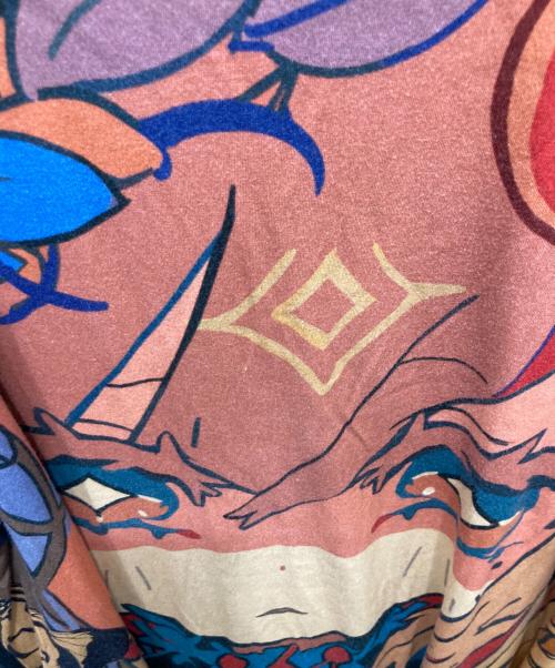 GROUND Y（グラウンドワイ）GROUND Y (グラウンドワイ) umbo Cut Sew Short Sleeves ブラック×オレンジ サイズ:3の古着・服飾アイテム