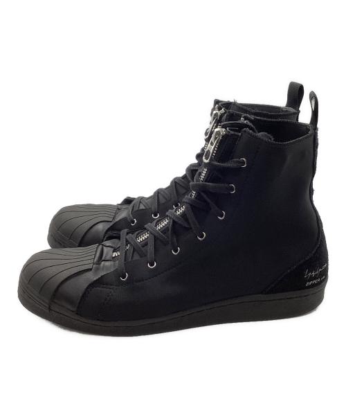 Yohji Yamamoto pour homme（ヨウジヤマモト プールオム）Yohji Yamamoto pour homme (ヨウジヤマモト プールオム) adidas (アディダス) ZIPPER STAR MID ブラック サイズ:26ｃｍの古着・服飾アイテム