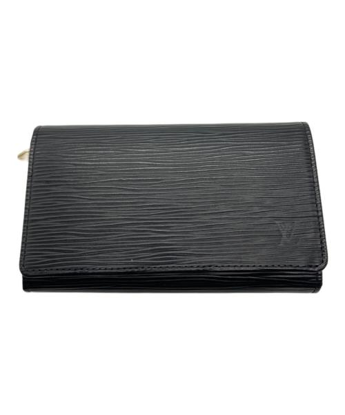 LOUIS VUITTON（ルイ ヴィトン）LOUIS VUITTON (ルイ ヴィトン) ポルトフォイユブラザ エピ 2つ折り財布 ブラックの古着・服飾アイテム