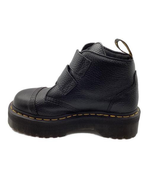 Dr.Martens（ドクターマーチン）Dr.Martens (ドクターマーチン) Devon Flower Buckle Leather Platform Boots ブラック サイズ:UK4の古着・服飾アイテム