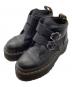 Dr.Martens（ドクターマーチン）の古着「Devon Flower Buckle Leather Platform Boots」｜ブラック