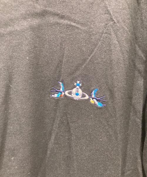 Vivienne Westwood man（ヴィヴィアン ウェストウッド マン）Vivienne Westwood man (ヴィヴィアン ウェストウッド マン) SWALLOWS ORB リラックス Tシャツ ブラック サイズ:46の古着・服飾アイテム