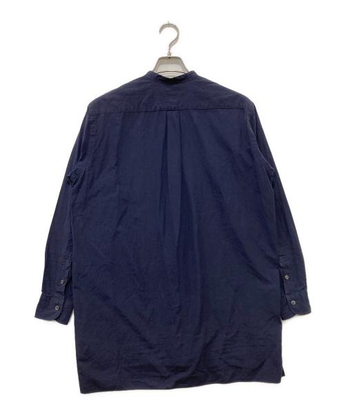 COMOLI（コモリ）COMOLI (コモリ) バンドカラーシャツ ネイビー サイズ:1（S)の古着・服飾アイテム