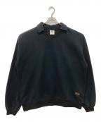 TBPRタイトブース プロダクション）の古着「襟付バックプリントスウェット」｜ブラック