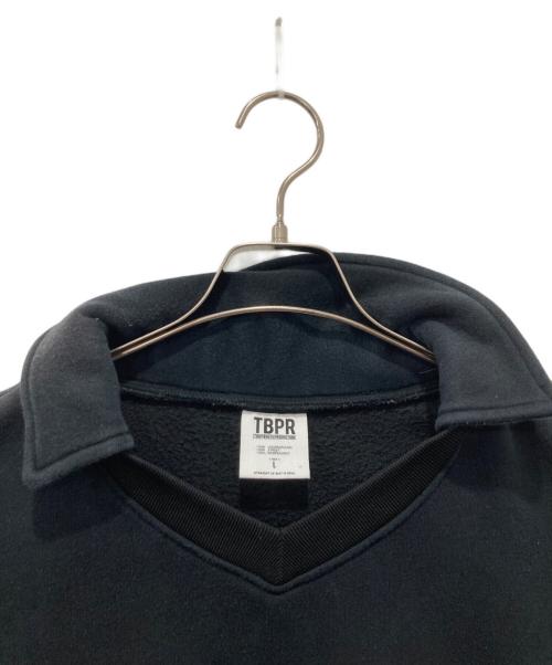 TBPR（タイトブース プロダクション）TBPR (タイトブース プロダクション) 襟付バックプリントスウェット ブラック サイズ:Lの古着・服飾アイテム