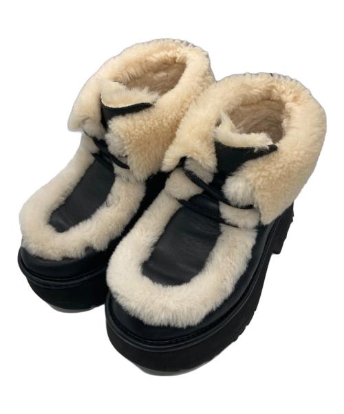 UGG（アグ）UGG (アグ) Esmee Leather Lace Up ブラック サイズ:24cmの古着・服飾アイテム