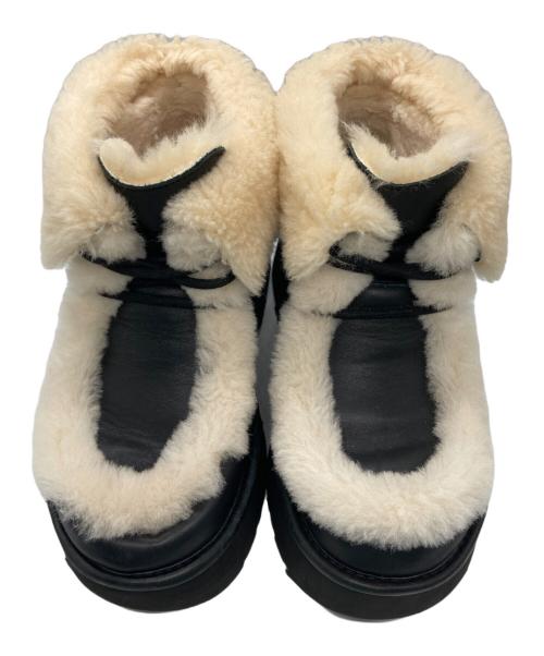 UGG（アグ）UGG (アグ) Esmee Leather Lace Up ブラック サイズ:24cmの古着・服飾アイテム