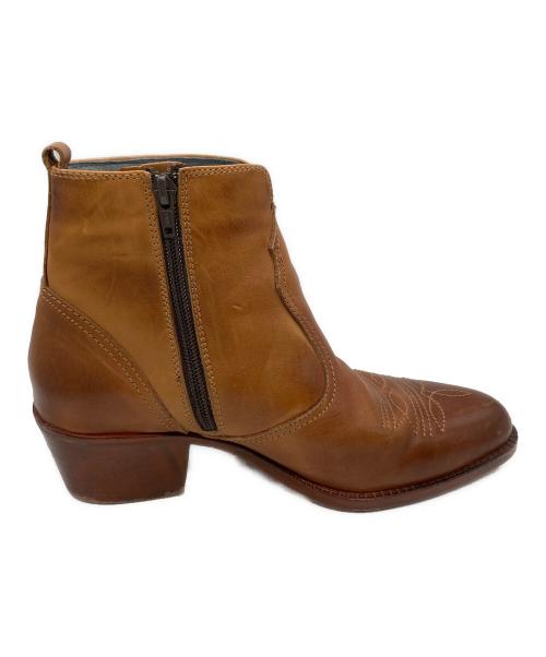 NEVADA（ネバダ）NEVADA (ネバダ) サイドジップ ウエスタンブーツ ショートブーツ ブラウン サイズ:25.5cmの古着・服飾アイテム