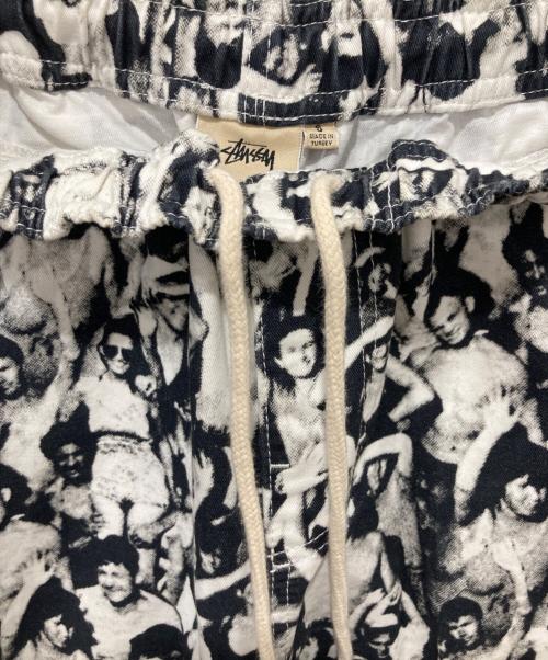 stussy（ステューシー）stussy (ステューシー) Mob Beach Pant ホワイト×ブラック サイズ:Sの古着・服飾アイテム