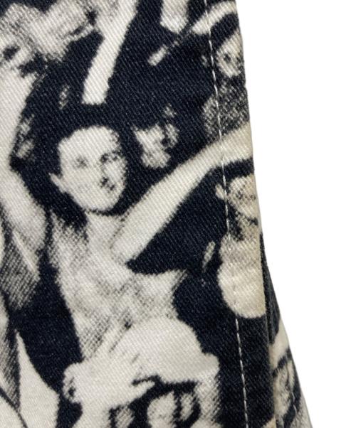 stussy（ステューシー）stussy (ステューシー) Mob Beach Pant ホワイト×ブラック サイズ:Sの古着・服飾アイテム