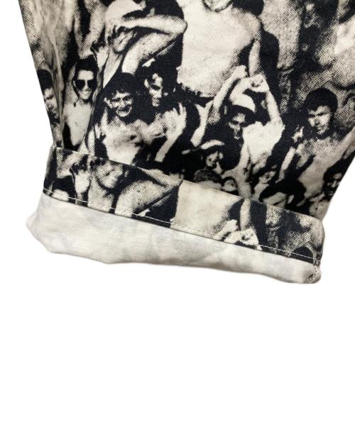 stussy（ステューシー）stussy (ステューシー) Mob Beach Pant ホワイト×ブラック サイズ:Sの古着・服飾アイテム