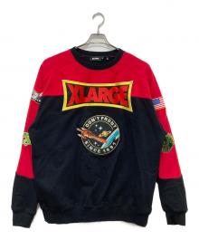 X-LARGE（エクストララージ）の古着「SPACE CREWNECK SWEAT」｜レッド