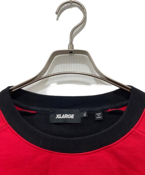 X-LARGE（エクストララージ）X-LARGE (エクストララージ) SPACE CREWNECK SWEAT レッド サイズ:XLの古着・服飾アイテム
