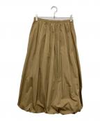 TOMORROW LAND collectionトゥモローランドコレクション）の古着「ポリステルシルクタフタ バルーンスカート」｜カーキ