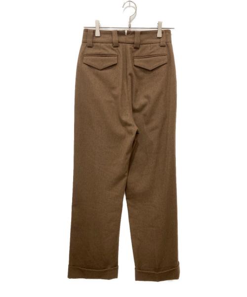 MARGARET HOWELL（マーガレットハウエル）MARGARET HOWELL (マーガレットハウエル) FOX BROTHERS (フォックスブラザーズ) ウールスラックス ブラウン サイズ:1の古着・服飾アイテム