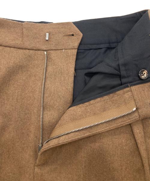 MARGARET HOWELL（マーガレットハウエル）MARGARET HOWELL (マーガレットハウエル) FOX BROTHERS (フォックスブラザーズ) ウールスラックス ブラウン サイズ:1の古着・服飾アイテム