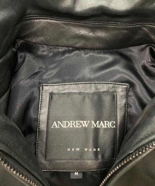 ANDREW MARC（アンデュリューマーク）ANDREW MARC (アンデュリューマーク) レザージャケット ブラック サイズ:Mの古着・服飾アイテム