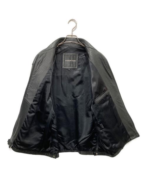 ANDREW MARC（アンデュリューマーク）ANDREW MARC (アンデュリューマーク) レザージャケット ブラック サイズ:Mの古着・服飾アイテム