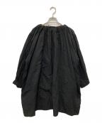 45Rフォーティファイブ・アール）の古着「ガーゼのシャーリングチュニックブラウス」｜ブラック