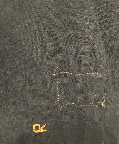 45R（フォーティファイブ・アール）45R (フォーティファイブ・アール) ガーゼのシャーリングチュニックブラウス ブラック サイズ:Freeの古着・服飾アイテム