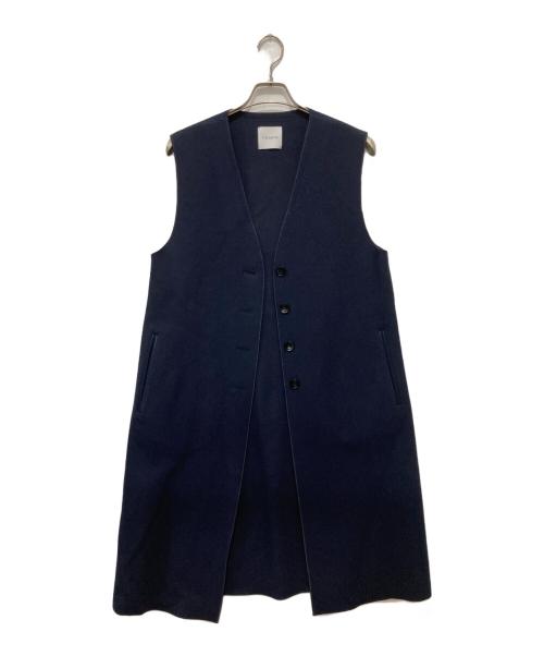 YONFA（ヨンファ）YONFA (ヨンファ) ウールジレ / ロングジレ ネイビー サイズ:Freeの古着・服飾アイテム