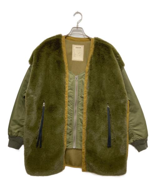 etsinta（エシンタ）etsinta (エシンタ) ボア切り替えコート カーキ サイズ:FREEの古着・服飾アイテム