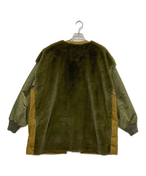 etsinta（エシンタ）etsinta (エシンタ) ボア切り替えコート カーキ サイズ:FREEの古着・服飾アイテム