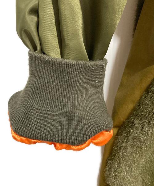 etsinta（エシンタ）etsinta (エシンタ) ボア切り替えコート カーキ サイズ:FREEの古着・服飾アイテム