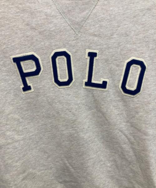 POLO RALPH LAUREN（ポロ・ラルフローレン）POLO RALPH LAUREN (ポロ・ラルフローレン) 前Vスウェット ベージュ サイズ:Lの古着・服飾アイテム