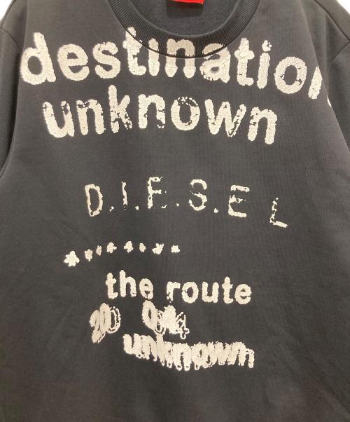 DIESEL（ディーゼル）DIESEL (ディーゼル) ペイントデザインスウェット ブラック サイズ:Lの古着・服飾アイテム