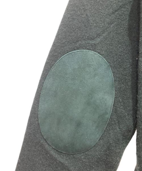 PRADA（プラダ）PRADA (プラダ) カシミヤ混レザーパッチニット グリーン サイズ:48の古着・服飾アイテム