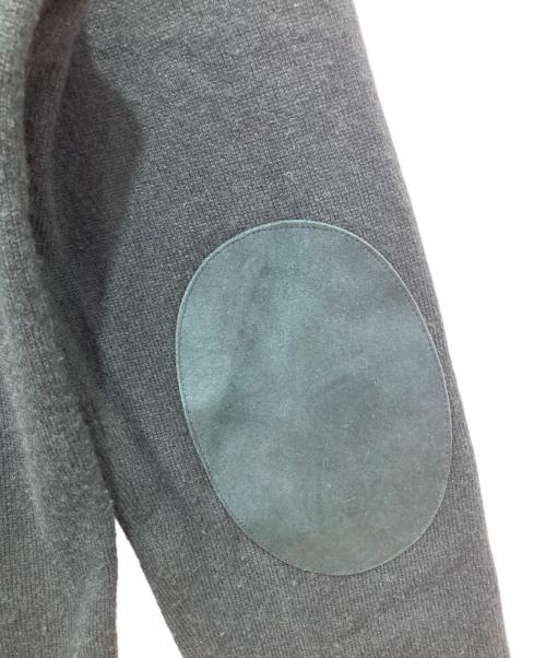 PRADA（プラダ）PRADA (プラダ) カシミヤ混レザーパッチニット グリーン サイズ:48の古着・服飾アイテム