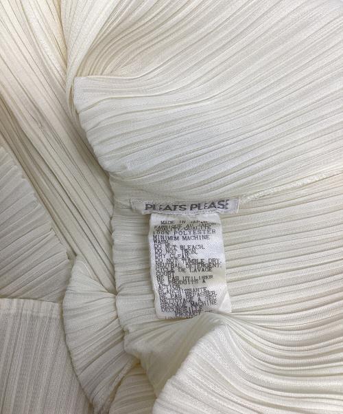 PLEATS PLEASE（プリーツプリーズ）PLEATS PLEASE (プリーツプリーズ) プリーツ加工オープンカラーシャツ アイボリー サイズ:3の古着・服飾アイテム