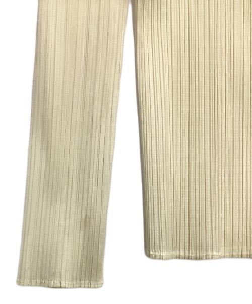 PLEATS PLEASE（プリーツプリーズ）PLEATS PLEASE (プリーツプリーズ) プリーツ加工オープンカラーシャツ アイボリー サイズ:3の古着・服飾アイテム