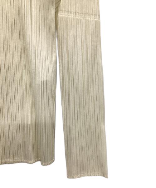 PLEATS PLEASE（プリーツプリーズ）PLEATS PLEASE (プリーツプリーズ) プリーツ加工オープンカラーシャツ アイボリー サイズ:3の古着・服飾アイテム