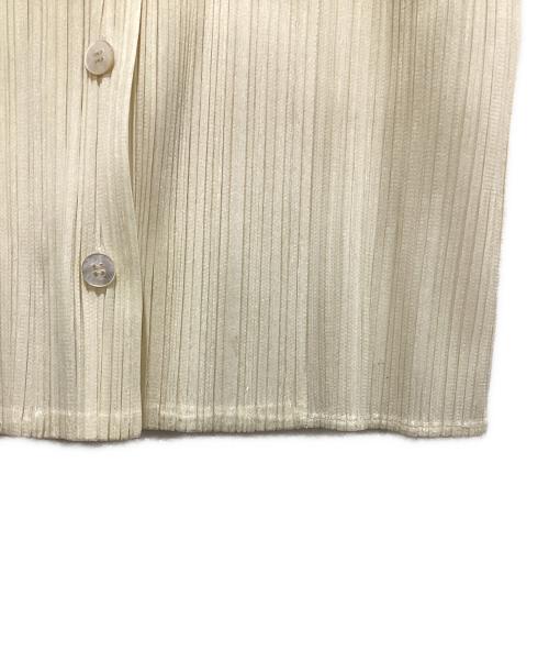 PLEATS PLEASE（プリーツプリーズ）PLEATS PLEASE (プリーツプリーズ) プリーツ加工オープンカラーシャツ アイボリー サイズ:3の古着・服飾アイテム