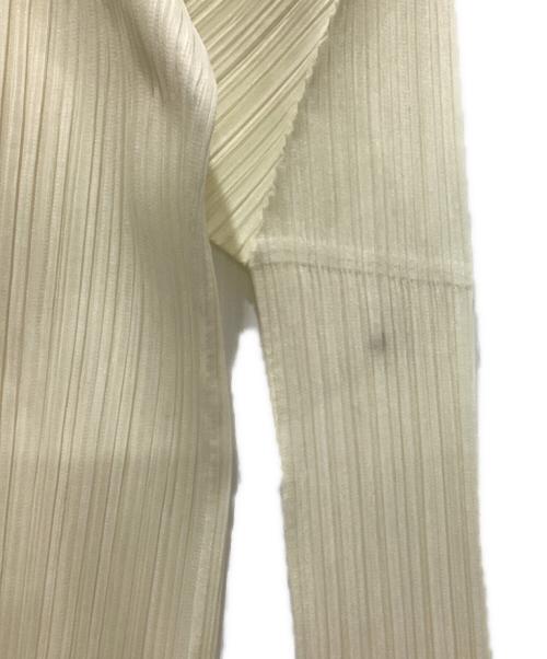 PLEATS PLEASE（プリーツプリーズ）PLEATS PLEASE (プリーツプリーズ) プリーツ加工オープンカラーシャツ アイボリー サイズ:3の古着・服飾アイテム