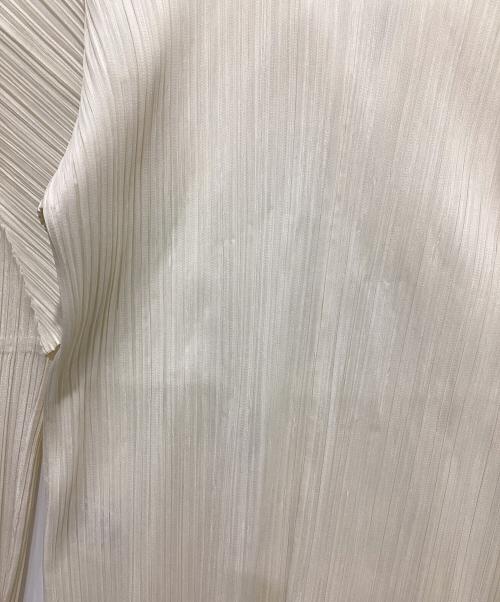 PLEATS PLEASE（プリーツプリーズ）PLEATS PLEASE (プリーツプリーズ) プリーツ加工オープンカラーシャツ アイボリー サイズ:3の古着・服飾アイテム