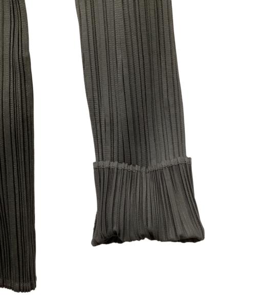 PLEATS PLEASE（プリーツプリーズ）PLEATS PLEASE (プリーツプリーズ) プリーツ加工オープンカラーシャツ グレー サイズ:3の古着・服飾アイテム
