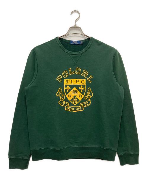 POLO RALPH LAUREN（ポロ・ラルフローレン）POLO RALPH LAUREN (ポロ・ラルフローレン) プリントスウェット グリーン サイズ:Mの古着・服飾アイテム