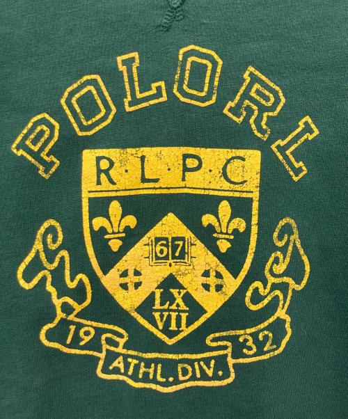 POLO RALPH LAUREN（ポロ・ラルフローレン）POLO RALPH LAUREN (ポロ・ラルフローレン) プリントスウェット グリーン サイズ:Mの古着・服飾アイテム