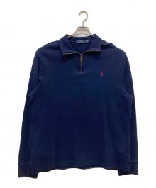 POLO RALPH LAUREN（ポロ・ラルフローレン）の古着「ハーフジップスウェット」｜ネイビー