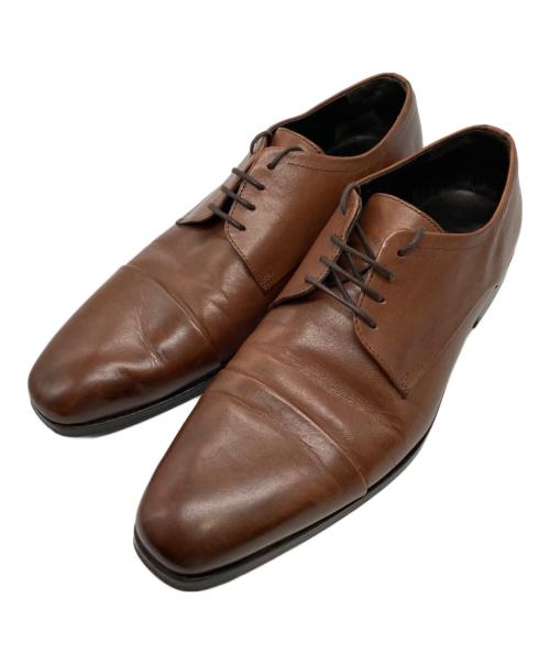 HUGO BOSS（ヒューゴ ボス）HUGO BOSS (ヒューゴ ボス) ストレートチップシューズ ブラウン サイズ:71/2の古着・服飾アイテム
