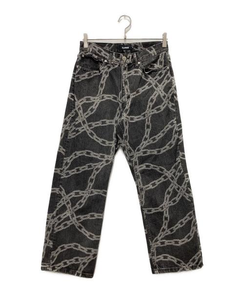 X-LARGE（エクストララージ）X-LARGE (エクストララージ) CHAIN DENIM PANT ブラック サイズ:W30の古着・服飾アイテム