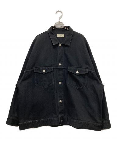 jieda ダークデニム オーバーサイズジャケット 中古・古着通販】Jieda (ジエダ) OVER JEAN JACKET ブラック サイズ:1