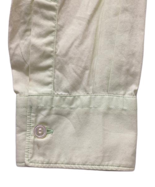 COMME des GARCONS SHIRT（コムデギャルソンシャツ）COMME des GARCONS SHIRT (コムデギャルソンシャツ) 襟プリント長袖シャツ ライトグリーン サイズ:Sの古着・服飾アイテム