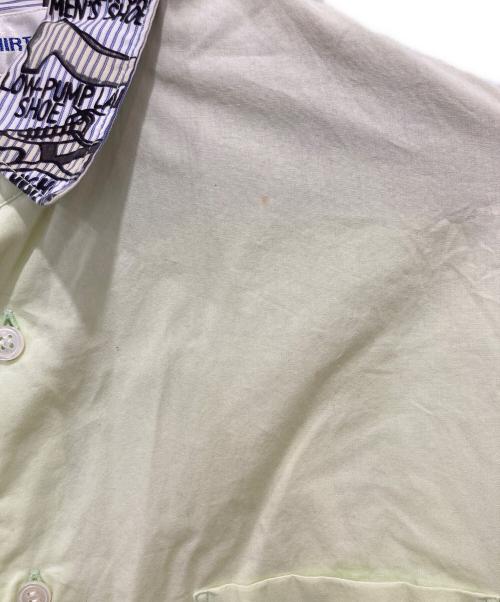 COMME des GARCONS SHIRT（コムデギャルソンシャツ）COMME des GARCONS SHIRT (コムデギャルソンシャツ) 襟プリント長袖シャツ ライトグリーン サイズ:Sの古着・服飾アイテム