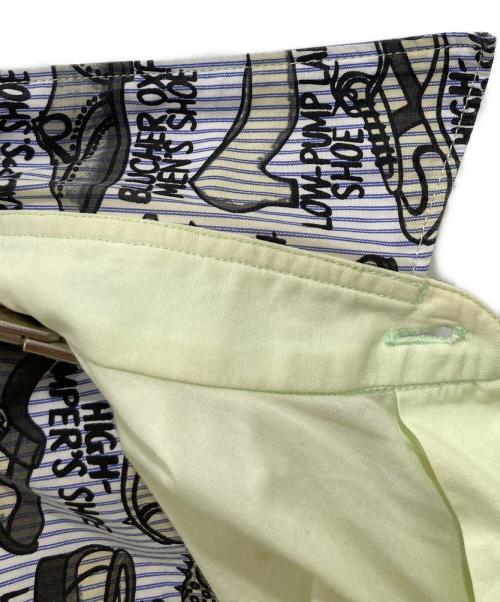 COMME des GARCONS SHIRT（コムデギャルソンシャツ）COMME des GARCONS SHIRT (コムデギャルソンシャツ) 襟プリント長袖シャツ ライトグリーン サイズ:Sの古着・服飾アイテム